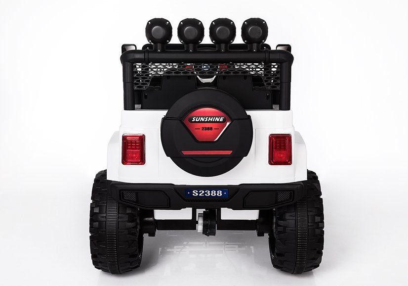 Vienvietis elektromobilis vaikams JEEP 4x4 S2388 baltas