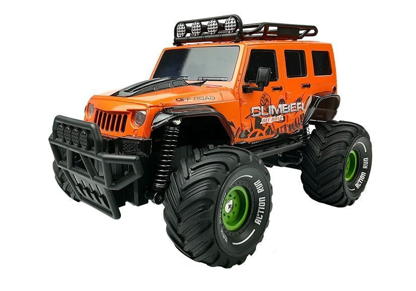 Nuotoliniu būdu valdomas Off-road Jeep, oranžinis