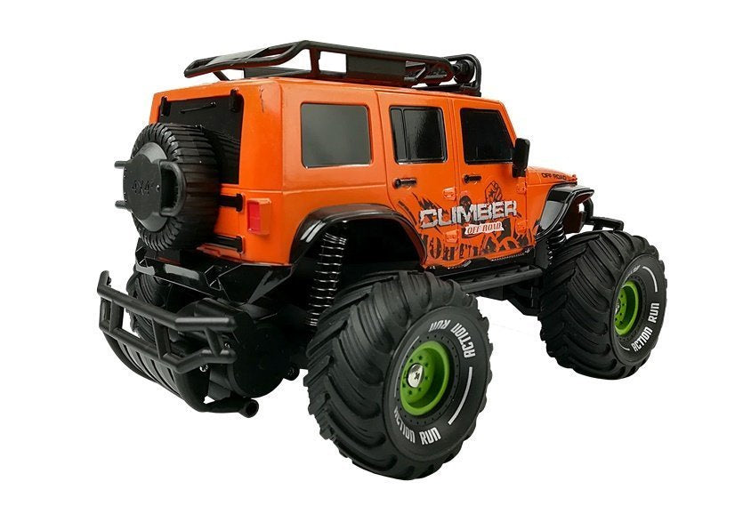 Nuotoliniu būdu valdomas Off-road Jeep, oranžinis