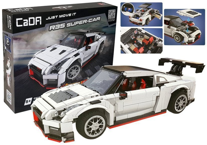 Išskirtinis sportinio - Nissan R35 GTR - R/C automobilio CaDA konstruktorius, 1322 detalių