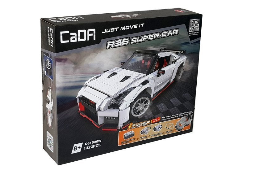 Išskirtinis sportinio - Nissan R35 GTR - R/C automobilio CaDA konstruktorius, 1322 detalių