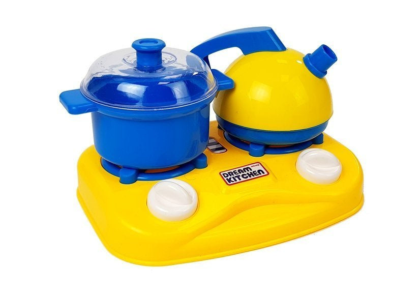 Plastikinių indų rinkinys mažajam virėjui