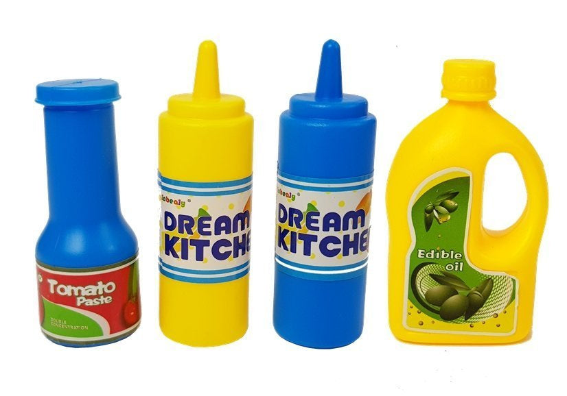 Plastikinių indų rinkinys mažajam virėjui