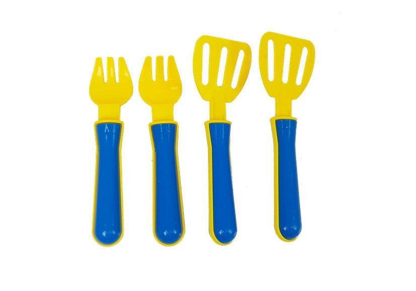 Plastikinių indų rinkinys mažajam virėjui