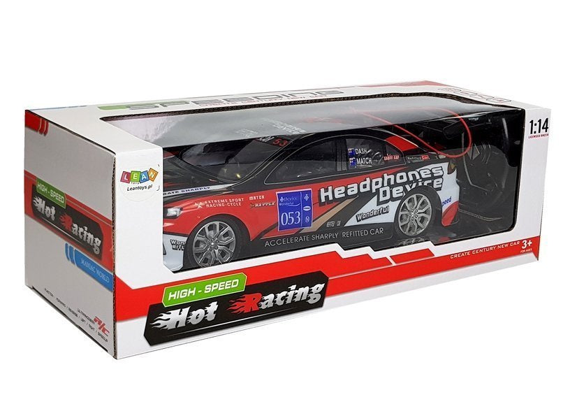 Sportinis nuotoliniu būdu valdomas automobilis, raudonas