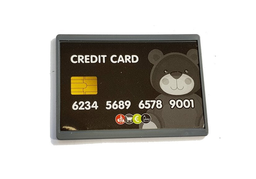 Žaislinis fiskalinis kasos aparatas su priedais, mėlynas