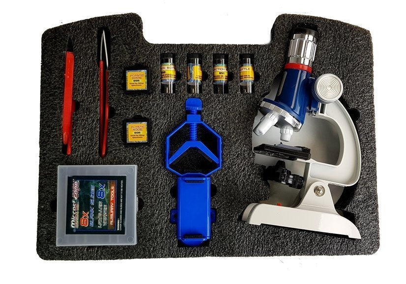 Didelis jaunojo mokslininko lagaminas - Vaikiškas mokomasis mikroskopas