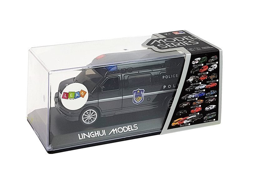 Policijos žaislinis automobilis su šviesomis ir garsiakalbiais