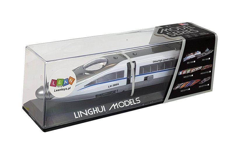 Šiuolaikinis traukinys Pendolino su šviesos ir garso efektais