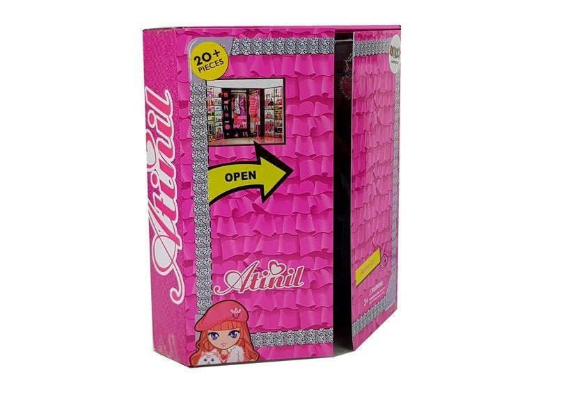 Lėlė su vakarine suknele ir priedais