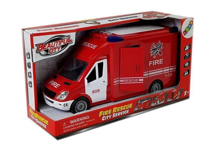 Gaisrinės automobilis su šviesos ir garso efektais