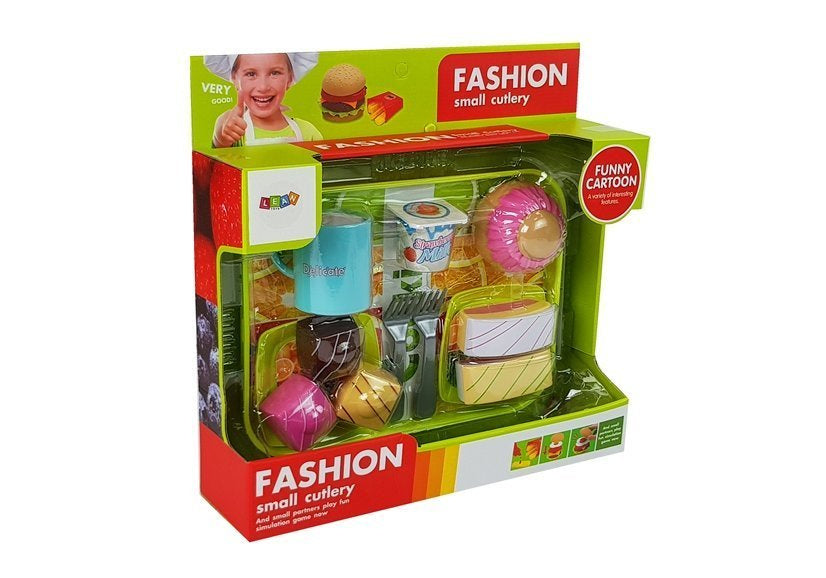 Desertų rinkinys su padėklu