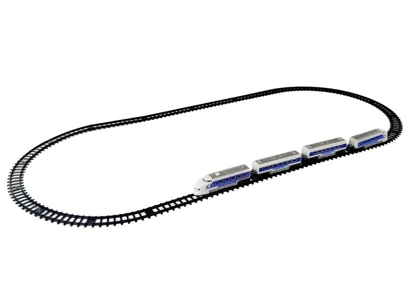 Traukinio ir bėgių rinkinys, baltas