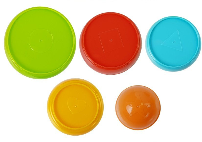 Piramidinių puodelių rinkinys, 5vnt.