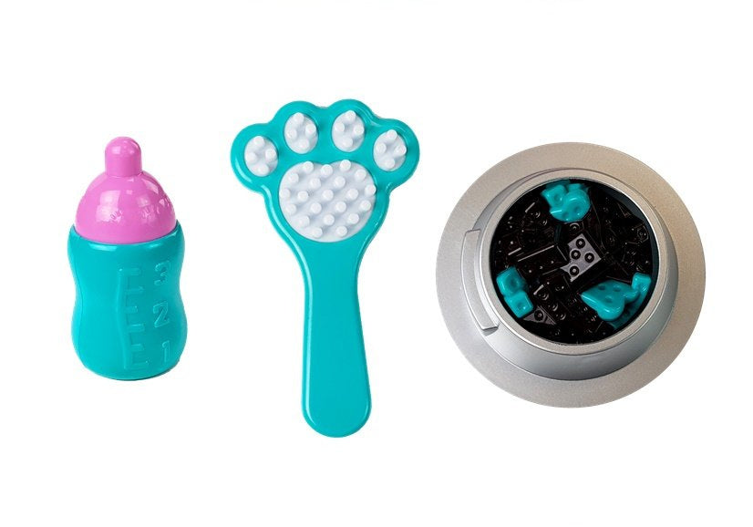 Interaktyvus pliušinis šuo su garsu, baltai rudas