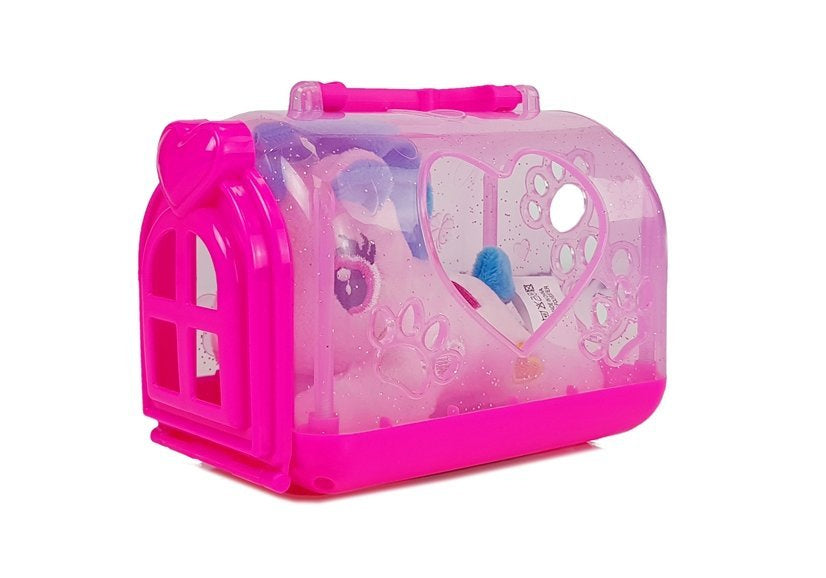 Mažas pliušinis vienaragis su kelionių krepšiu