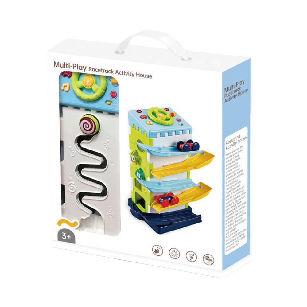 Interaktyvus žaidimų namelis su mašinėlėmis