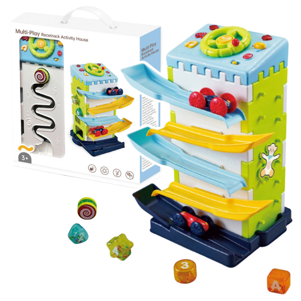 Interaktyvus žaidimų namelis su mašinėlėmis