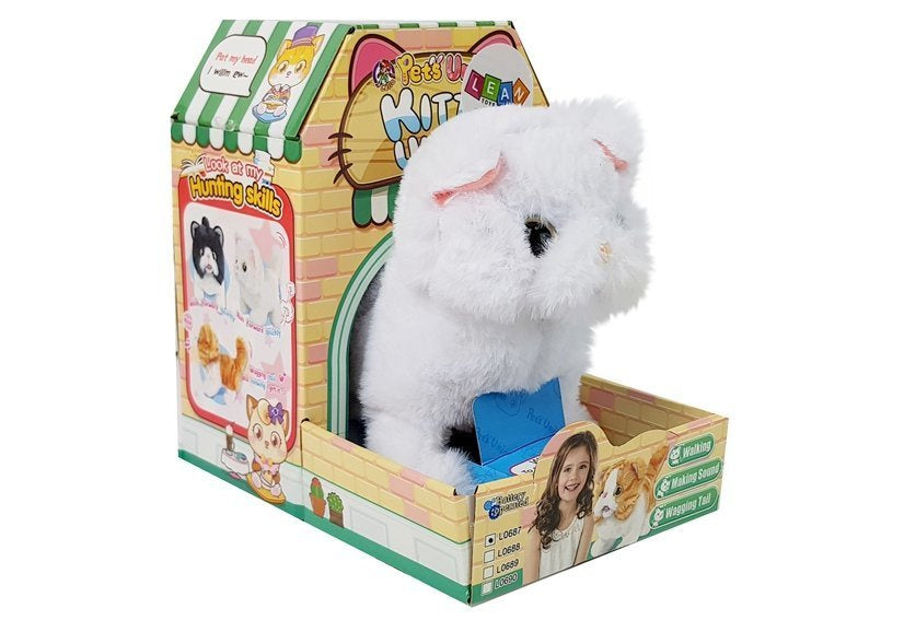 Interaktyvus pliušinis kačiukas, baltas