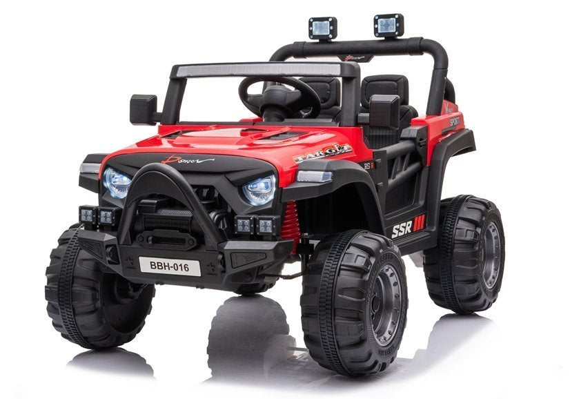 Vienvietis elektrinis džipas vaikams BBH-016, raudonas