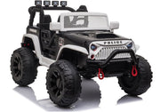Vienvietis elektrinis policijos džipas vaikams JC666, baltas