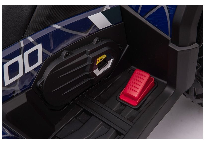 Elektrinis keturratis vaikams 4x4 XMX607, mėlynas lakuotas