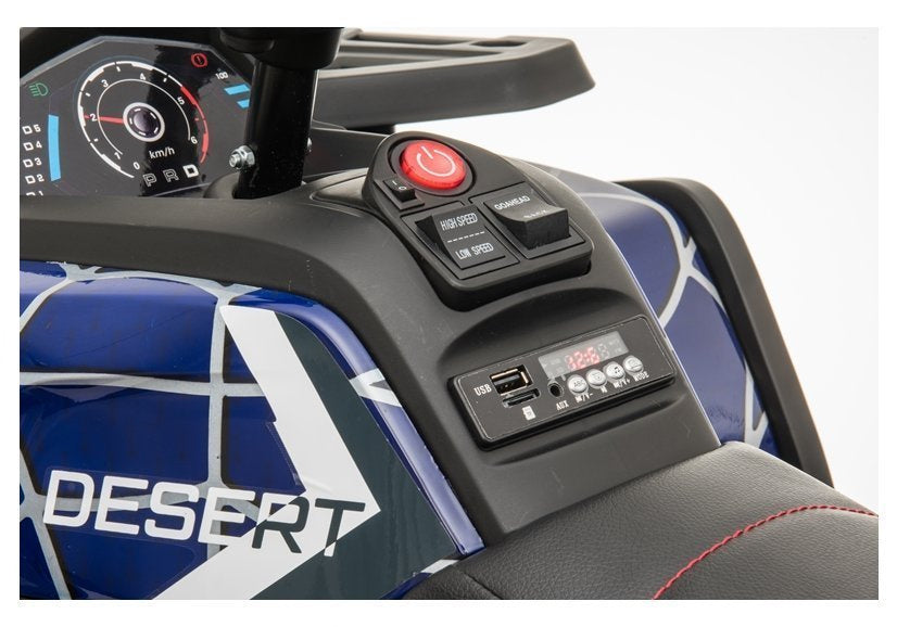 Elektrinis keturratis vaikams 4x4 XMX607, mėlynas lakuotas