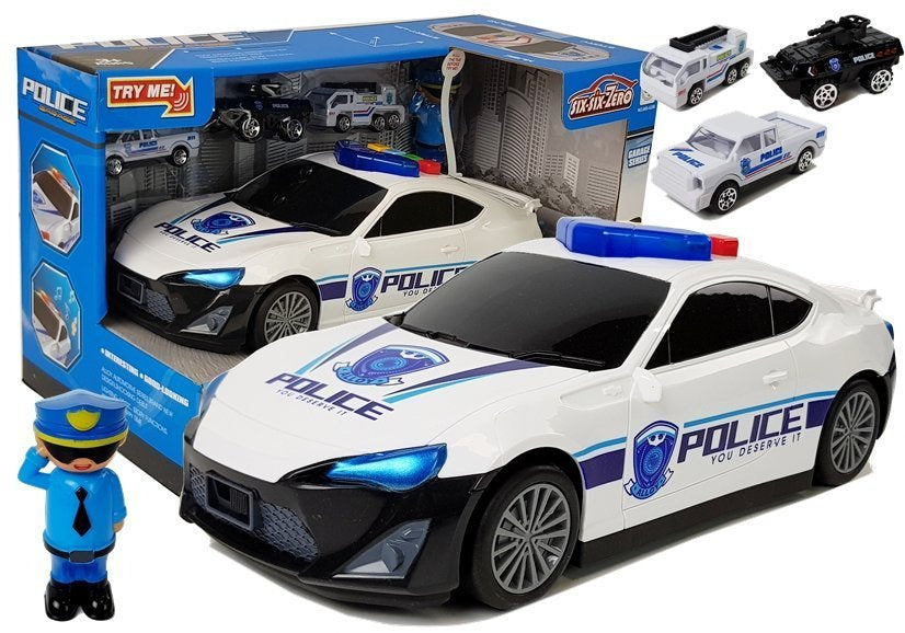 Žaislinių policijos automobilių rinkinys