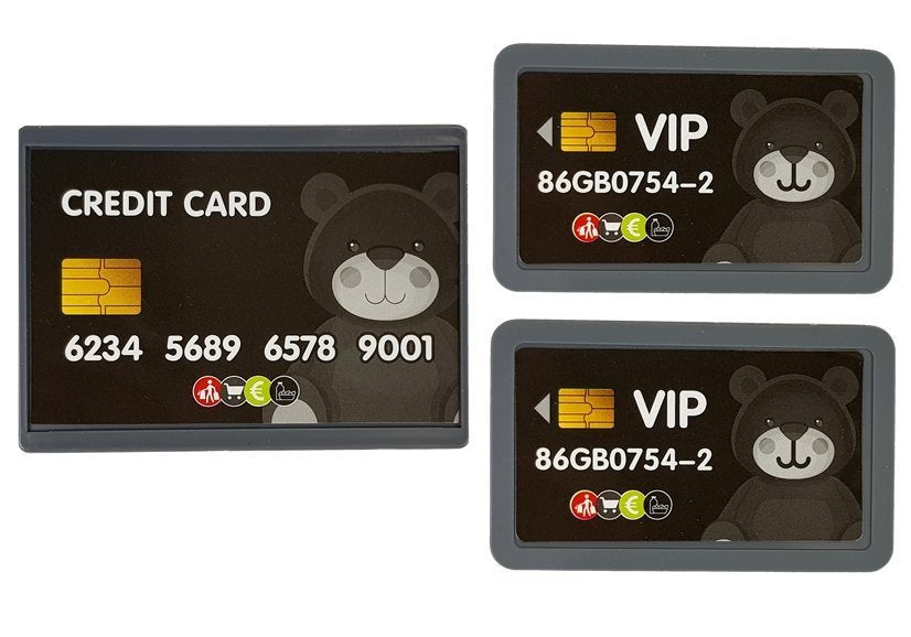 Kasos aparatas su kortelių skaitytuvu, mėlynai žalias