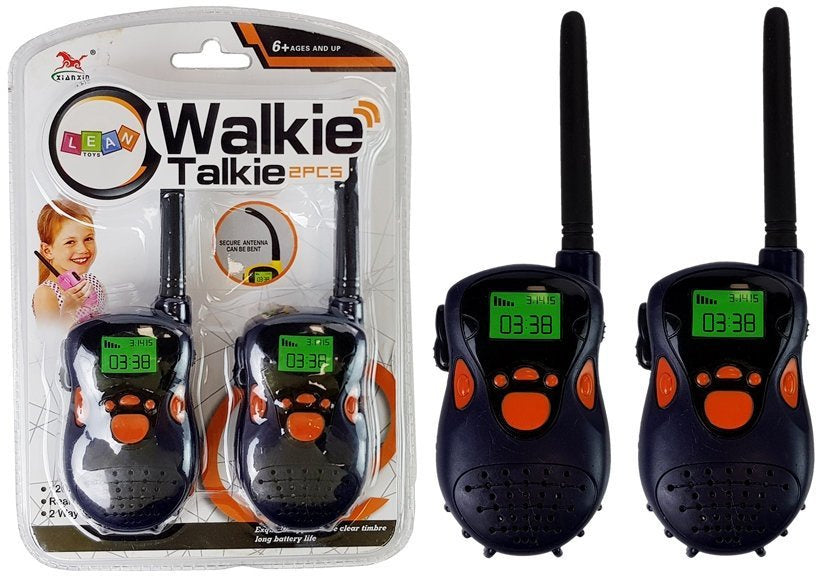 Vaikiškos racijos 2vnt. Walkie Talkie - Diapozonas 100 m, juodos