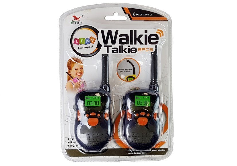 Vaikiškos racijos 2vnt. Walkie Talkie - Diapozonas 100 m, juodos