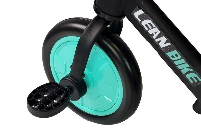 Balansinis „3in1“ triratukas juodas su mėtiniais ratais