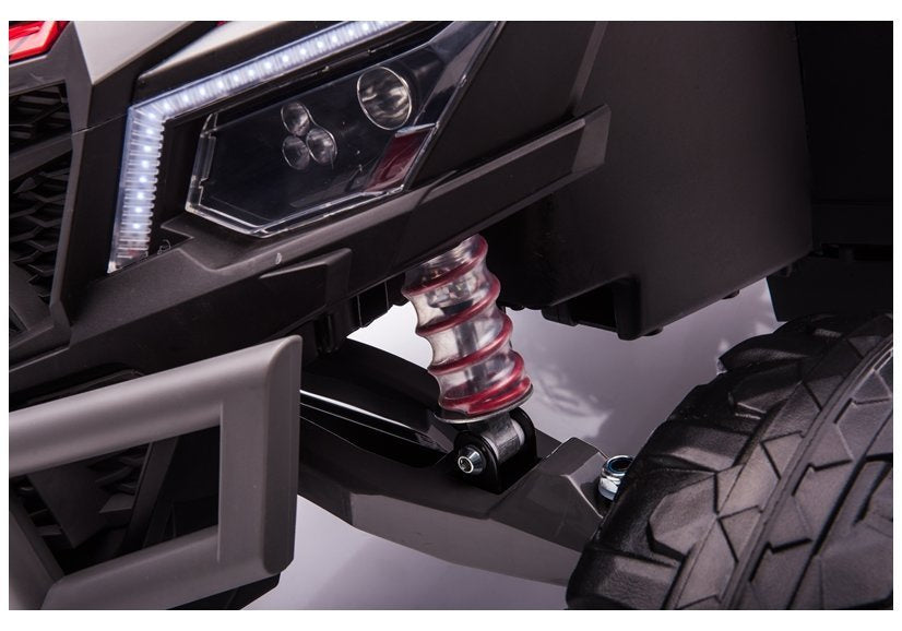 Dvivietis elektromobilis bagis vaikams UTV-MX Camo Spider, raudonas lakuotas