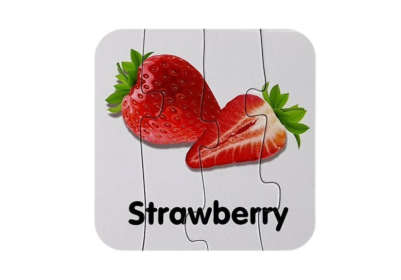 Mokomoji dėlionė - Vaisiai 10 pav. anglų kalba