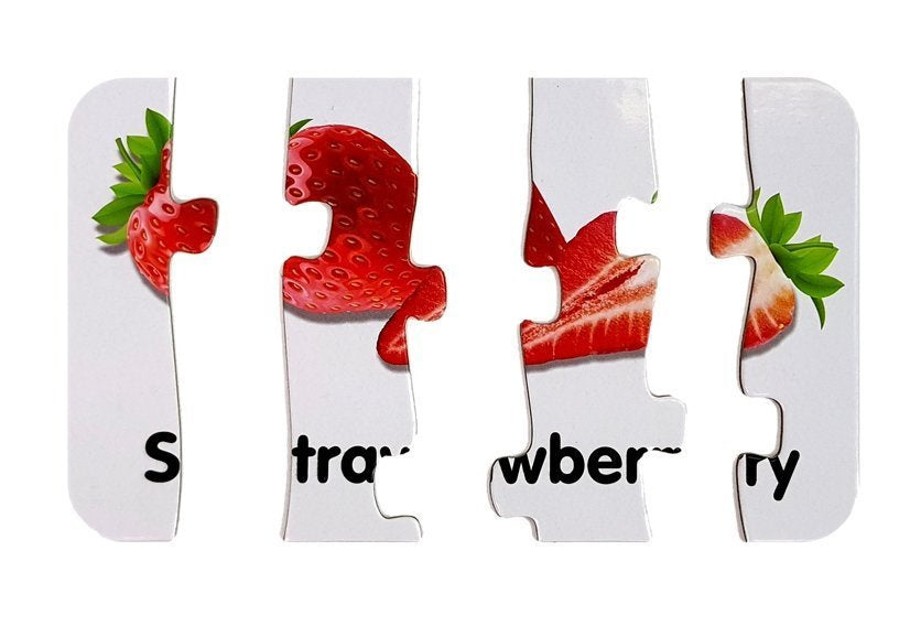 Mokomoji dėlionė - Vaisiai 10 pav. anglų kalba