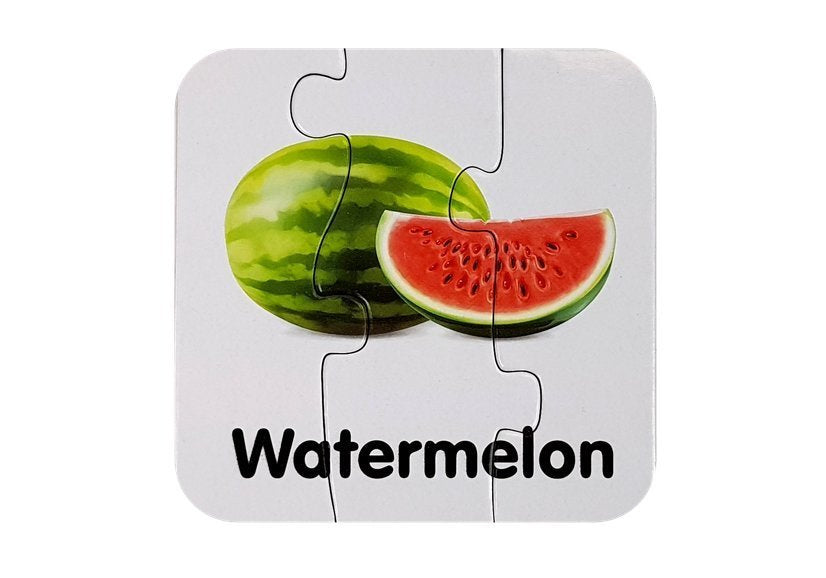 Mokomoji dėlionė - Vaisiai 10 pav. anglų kalba