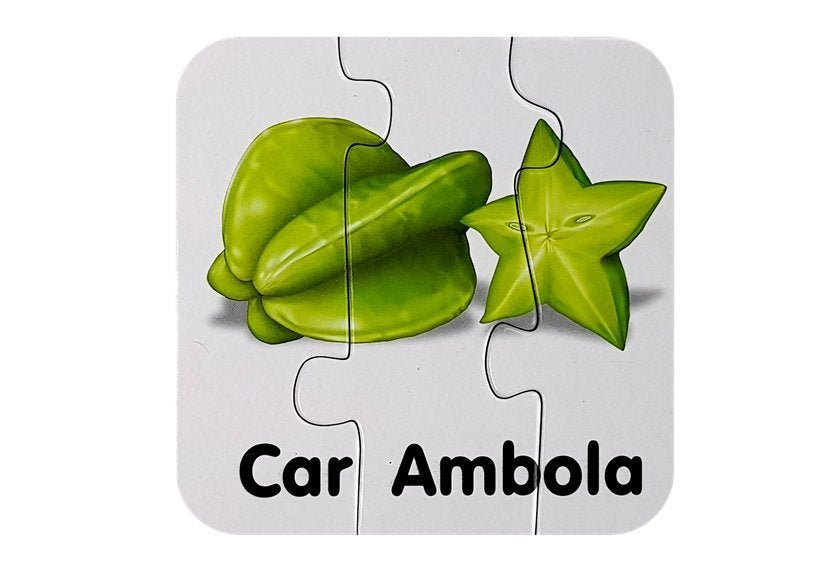 Mokomoji dėlionė - Vaisiai 10 pav. anglų kalba