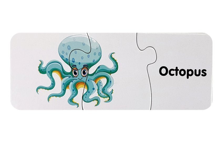 Mokomoji dėlionė - Vandens gyvūnai 10 pav. anglų kalba