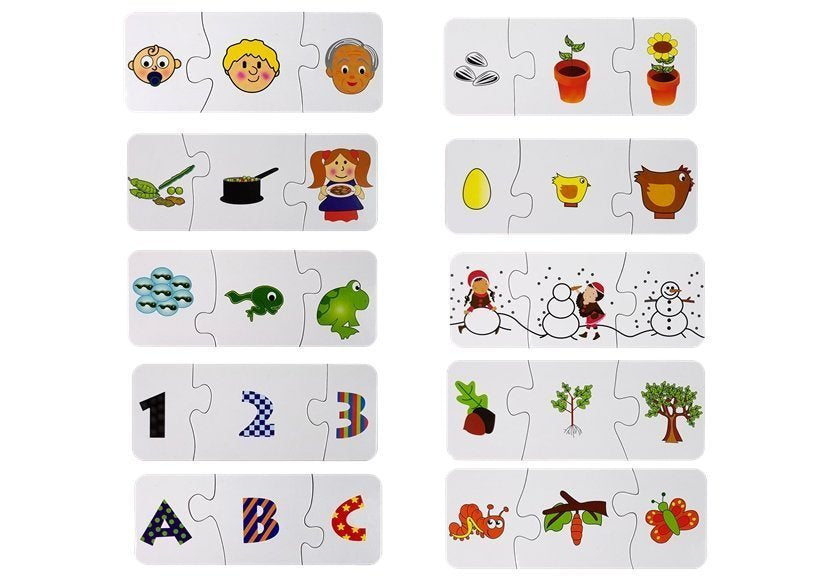 Mokomoji dėlionė - Veiksmų seka 10 pav. anglų kalba