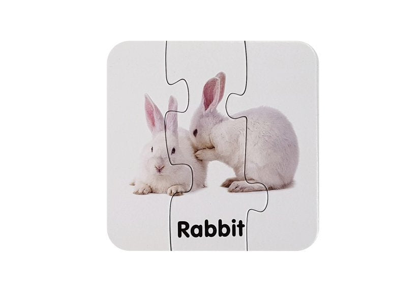 Mokomoji dėlionė - Gyvūnai 10 pav. anglų kalba