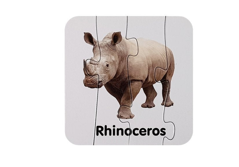 Mokomoji dėlionė - Gyvūnai 10 pav. anglų kalba