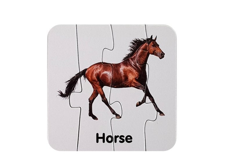 Mokomoji dėlionė - Gyvūnai 10 pav. anglų kalba