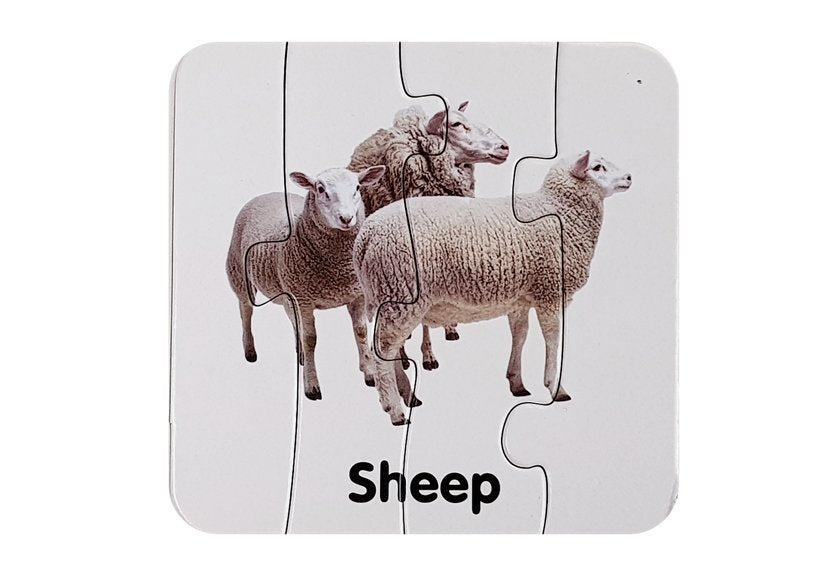 Mokomoji dėlionė - Gyvūnai 10 pav. anglų kalba