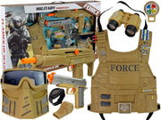 Vaikiškas kareivio rinkinys - du šautuvai, liemenė, žiūronai, kaukė, laikrodis ir kiti priedai