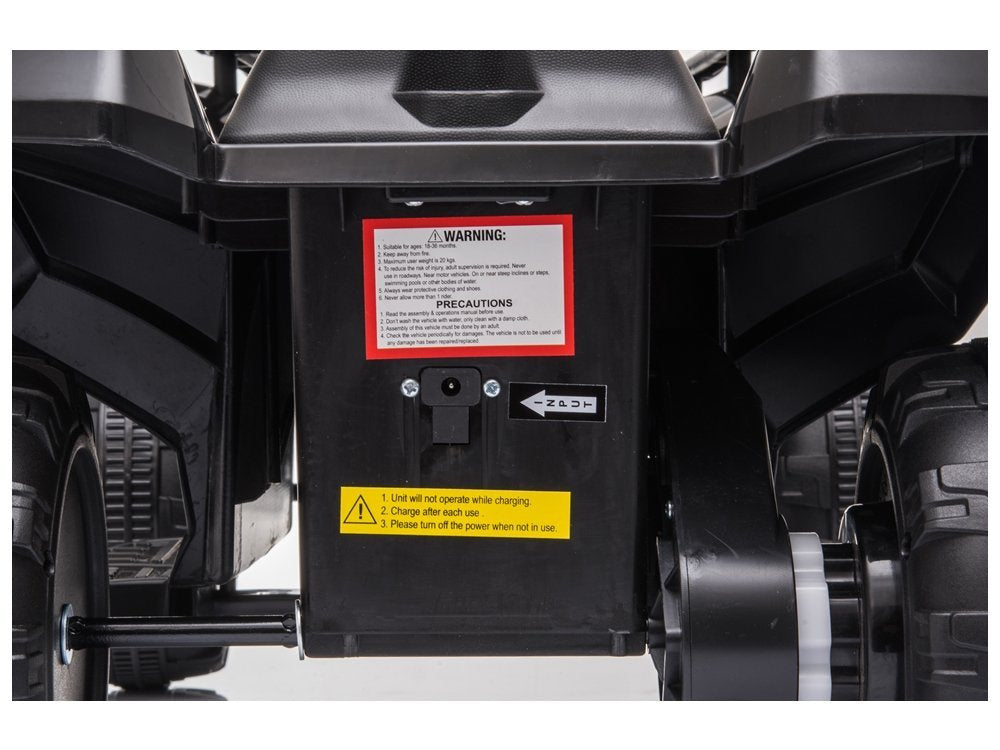 Vienvietis elektinis keturratis vaikams JS320, juodas