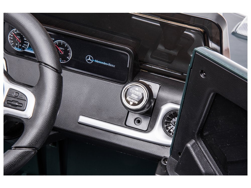 Vienvietis elektromobilis džipas Mercedes G500, tamsiai žalias