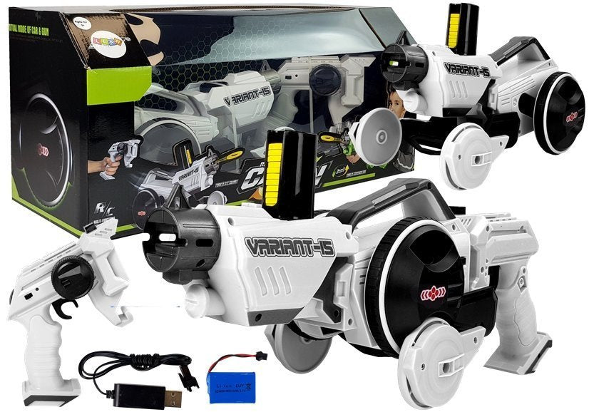 Nuotoliniu būdu valdomas pistoletas - automobilis 53cm, baltas