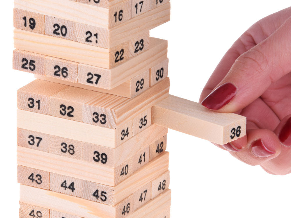 Arkadinis medinis Jenga žaidimas