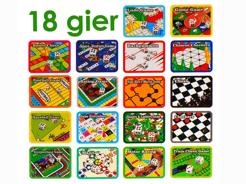 18 stalo ŽAIDIMŲ RINKINYS viename