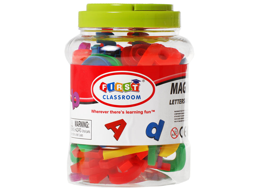 Magnetinių raidžių, skaičių ir ženklų rinkinys 80 el.